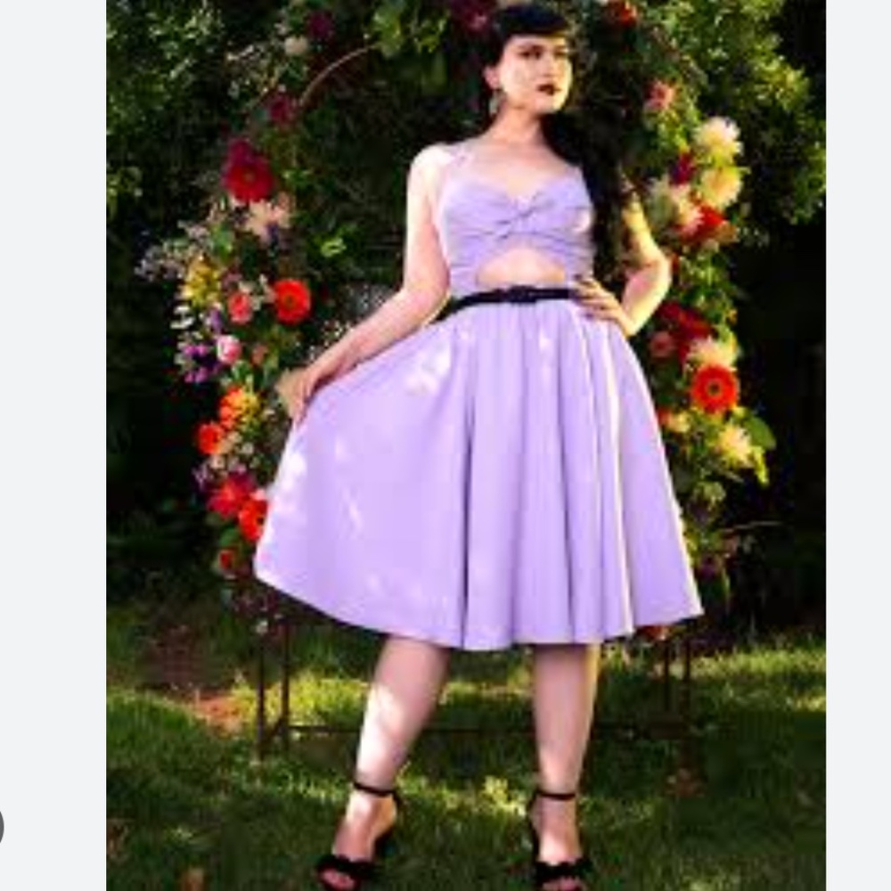 2X Renee Swing Dress in Lilac Stretch Crepe